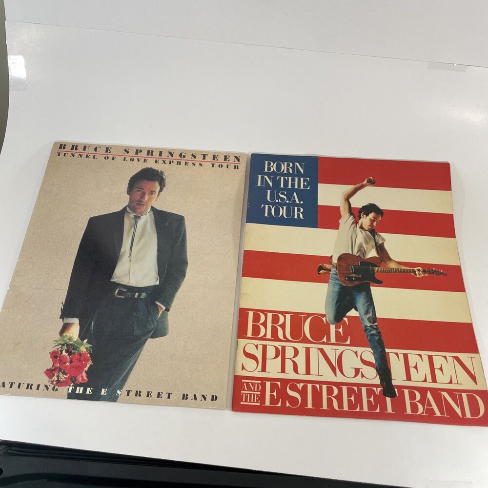 Bruce Springsteen Tour Book Lot Born in the USA + Tunnel of Love Express Program
